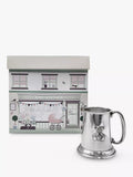 Babyblooms silver Christening pewter tankard with teddy bear motif - British product