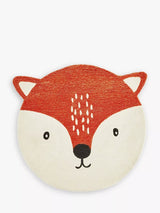 John Lewis Great Little Trading Co Fox Face Wool Rug, 100cm Diameter- Buy online at McGrocer