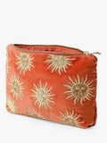Elizabeth Scarlett Sun Goddess velvet pouch rust, UK version