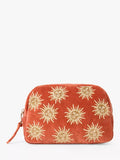 Elizabeth Scarlett Sun Goddess makeup bag in rust (British brand)