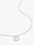 Monica Vinader Initial Anhänger Halskette Verstellbar Silber 41-46cm
