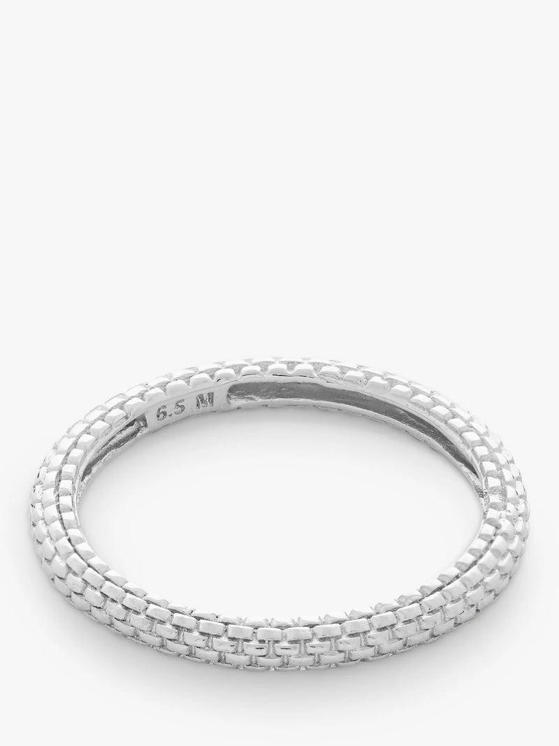 Monica Vinader Heirloom Stapelring Silber, UK-Version