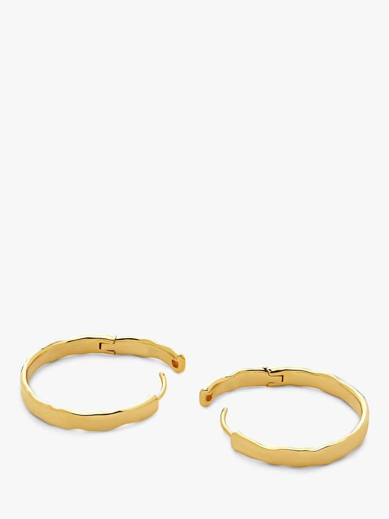 Monica Vinader gold medium hoop earrings - British product