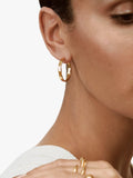 Monica Vinader gold medium hoop earrings - British product