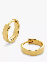 John Lewis Monica Vinader MV Siren Wave Huggie Earrings, Silver- Buy online at McGrocer