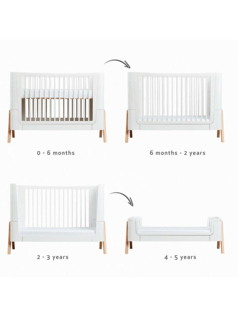 Gaia Baby Hera Cot Bed and Dresser Bundle Nursery Set, UK version