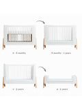 Gaia Baby Hera Cot Bed and Dresser Bundle Nursery Set, UK version