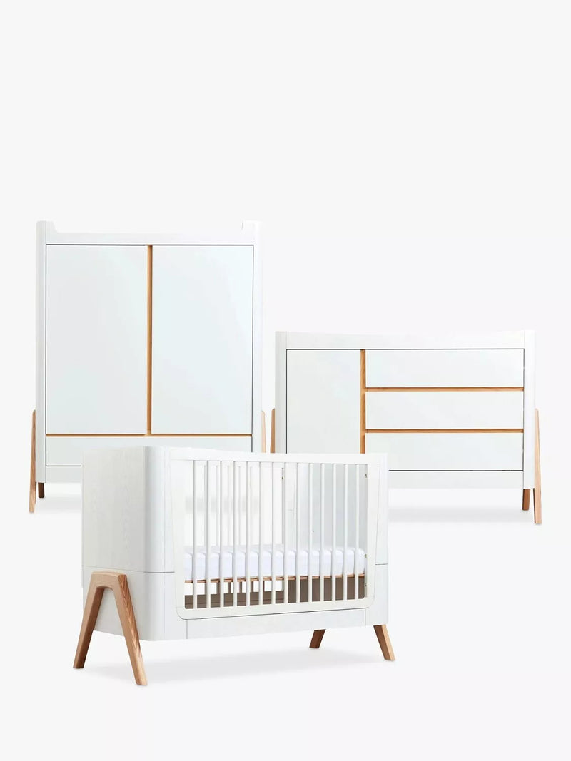 Gaia Baby cot bed dresser wardrobe bundle 3-piece, UK version