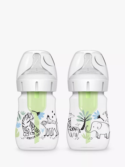 John Lewis Dr Brown's Anti-Colic Options+ Jungle Baby Bottle Pack of 2 150ml- Buy online at McGrocer