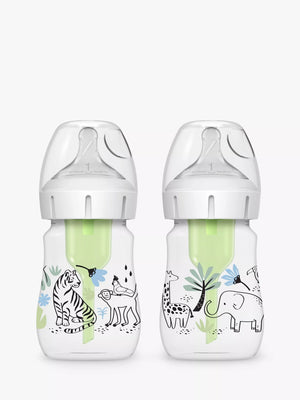 Dr Brown's Anti-Colic Options+ Jungle Baby Bottle Pack of 2 150ml