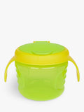 John Lewis silicone non-spill snack pot for babies in green, UK version