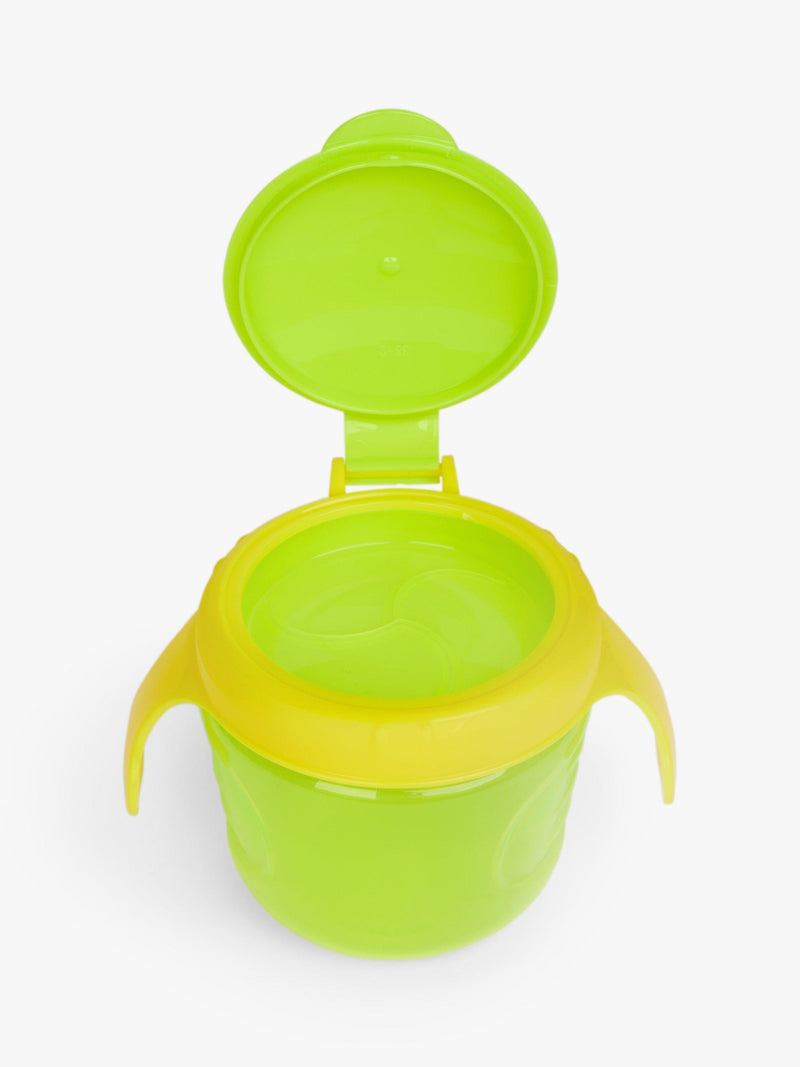 John Lewis silicone non-spill snack pot for babies in green, UK version