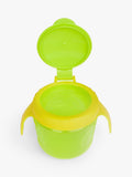 John Lewis silicone non-spill snack pot for babies in green, UK version
