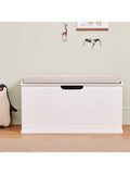 Great Little Trading Co classic toy box white/grey cushion, UK version