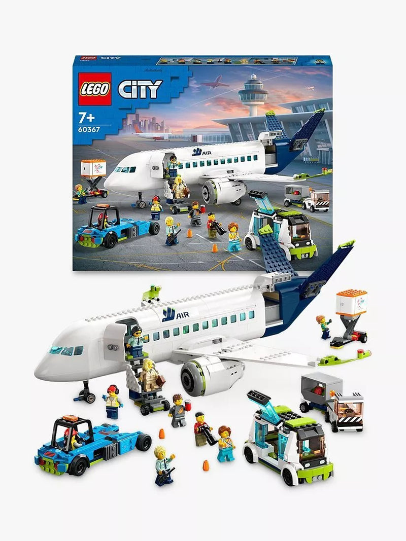LEGO City passenger airplane building set with 913 pieces, UK version