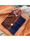Solesmith personalised waxed canvas watch roll navy, UK version