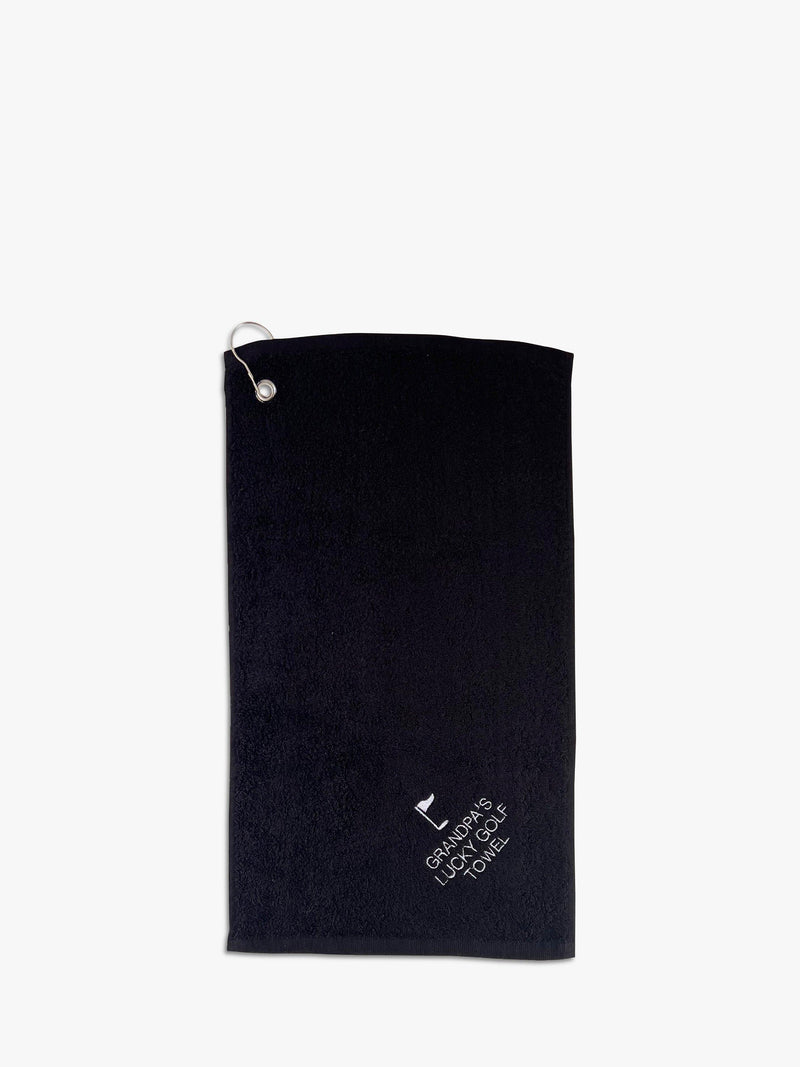 Solesmith personalised black golf towel (British brand)