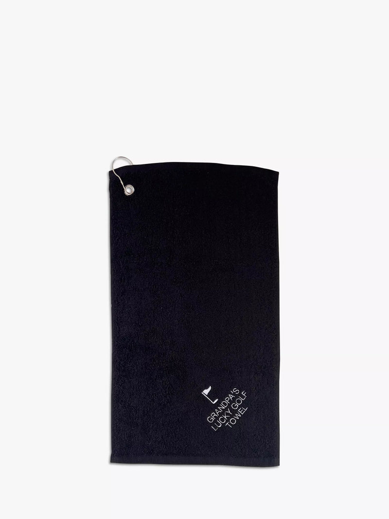 Solesmith personalised black golf towel (British brand)