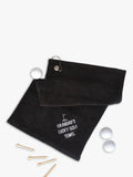 Solesmith personalised black golf towel (British brand)