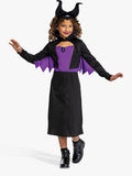 Deluxe Children's Maleficent Costume with Accessories for Ages 7-8