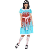 Superdrug Smiffys Bloody Murderous Twin Costume (Blue) with Dress, Socks and Headband- Buy online at McGrocer