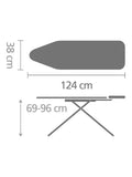 Brabantia ironing board with steam iron rest 124x38cm UK version