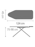 Brabantia ironing board C 124x45cm with steam unit holder (British brand)