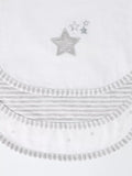 John Lewis baby bib grey star stripe pack of 3, UK version