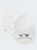 John Lewis baby bib farm print grey pack of 3, UK version