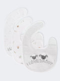 John Lewis baby bib farm print grey pack of 3, UK version
