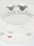 John Lewis baby bib farm print grey pack of 3, UK version