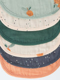 John Lewis Cotton Muslin Bibs Pack 6 Multi, UK version