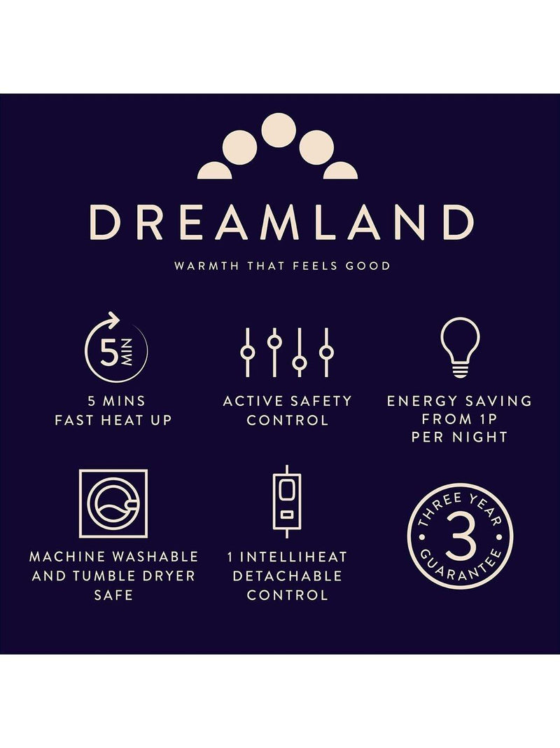 Dreamland madrassvarmer fløyelsmykt underteppe - Britisk produkt