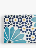 John Lewis fine china rectangular serving platter in blue and multi pattern, 28.5cm, UK version