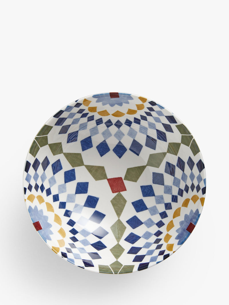 John Lewis Lisbon bowl 20cm green multi - British product