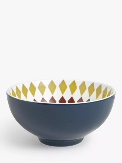 John Lewis John Lewis Lisbon Fine China Cereal Bowl, Blue/Multi, 15cm- Buy online at McGrocer