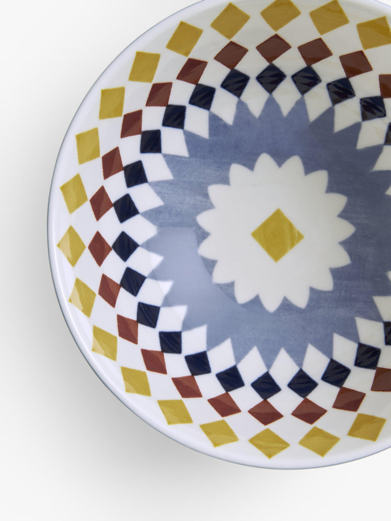 John Lewis fine china cereal bowl 15cm blue multi - British product