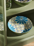 John Lewis fine china serve bowl green multi geometric 30cm - British product