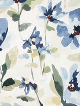 John Lewis John Lewis Fleur Lake Blue Made to Measure Curtains or Roman Blind- Buy online at McGrocer