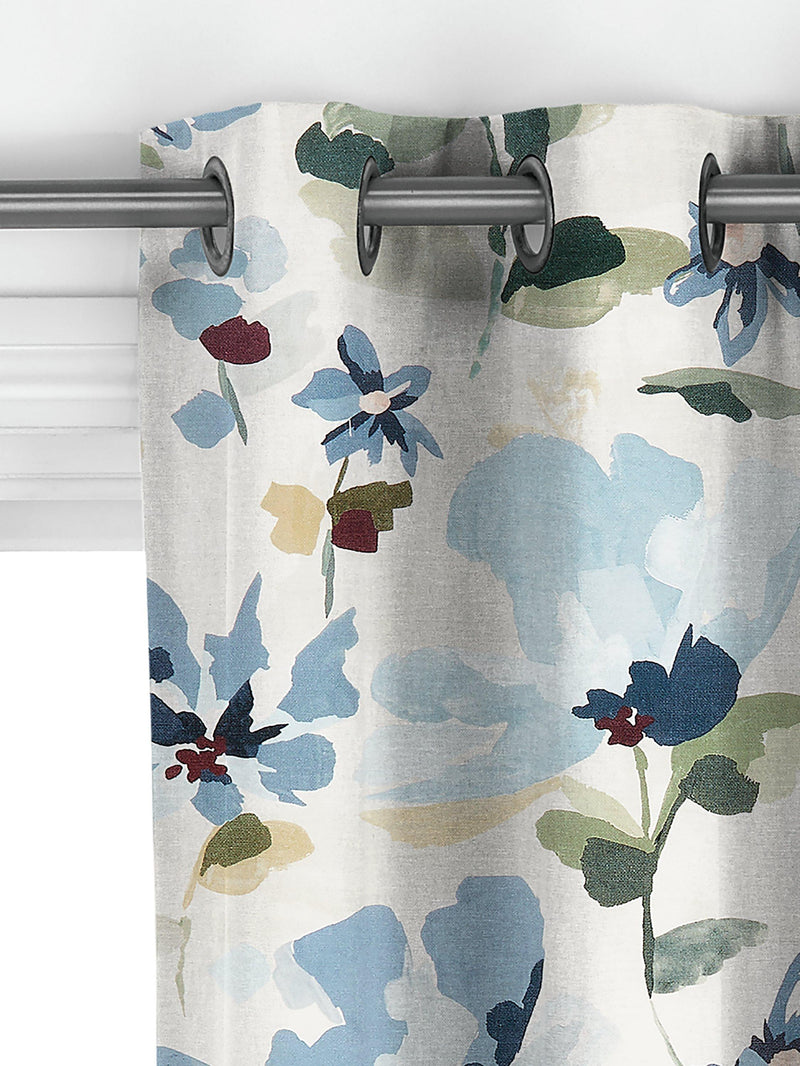 John Lewis Fleur made to measure curtains Lake Blue, imported from the UK