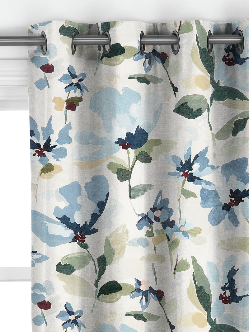 John Lewis Fleur made to measure curtains Lake Blue, imported from the UK