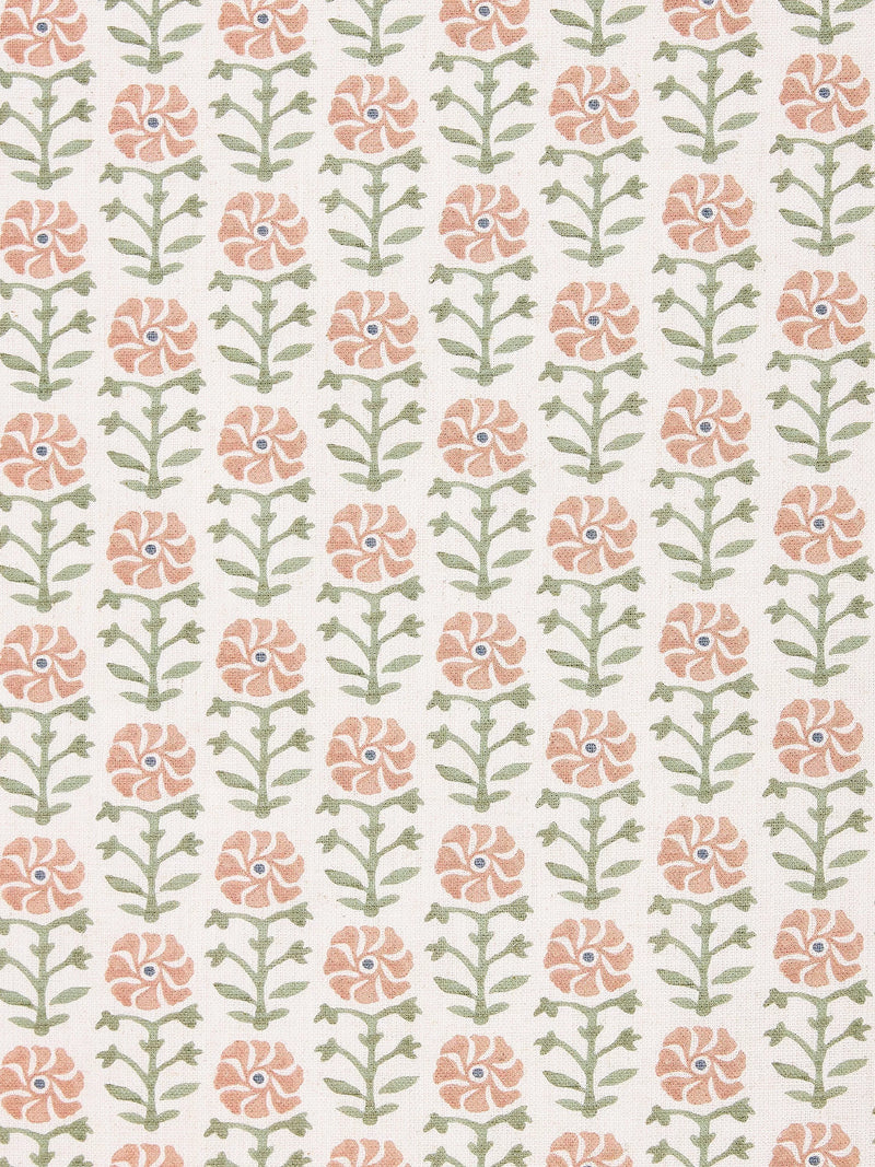 John Lewis Aria pale terracotta floral curtains, UK version