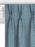 John Lewis Trace Wood Block curtains Lake Blue - British product