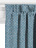 John Lewis Trace Wood Block curtains Lake Blue - British product