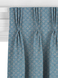 John Lewis Trace Wood Block curtains Lake Blue - British product