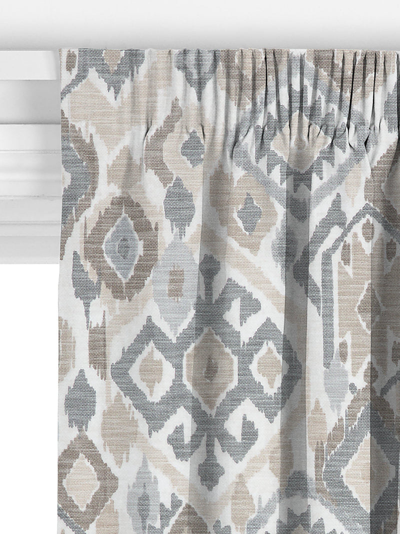 John Lewis Maya Ikat curtains putty, UK version