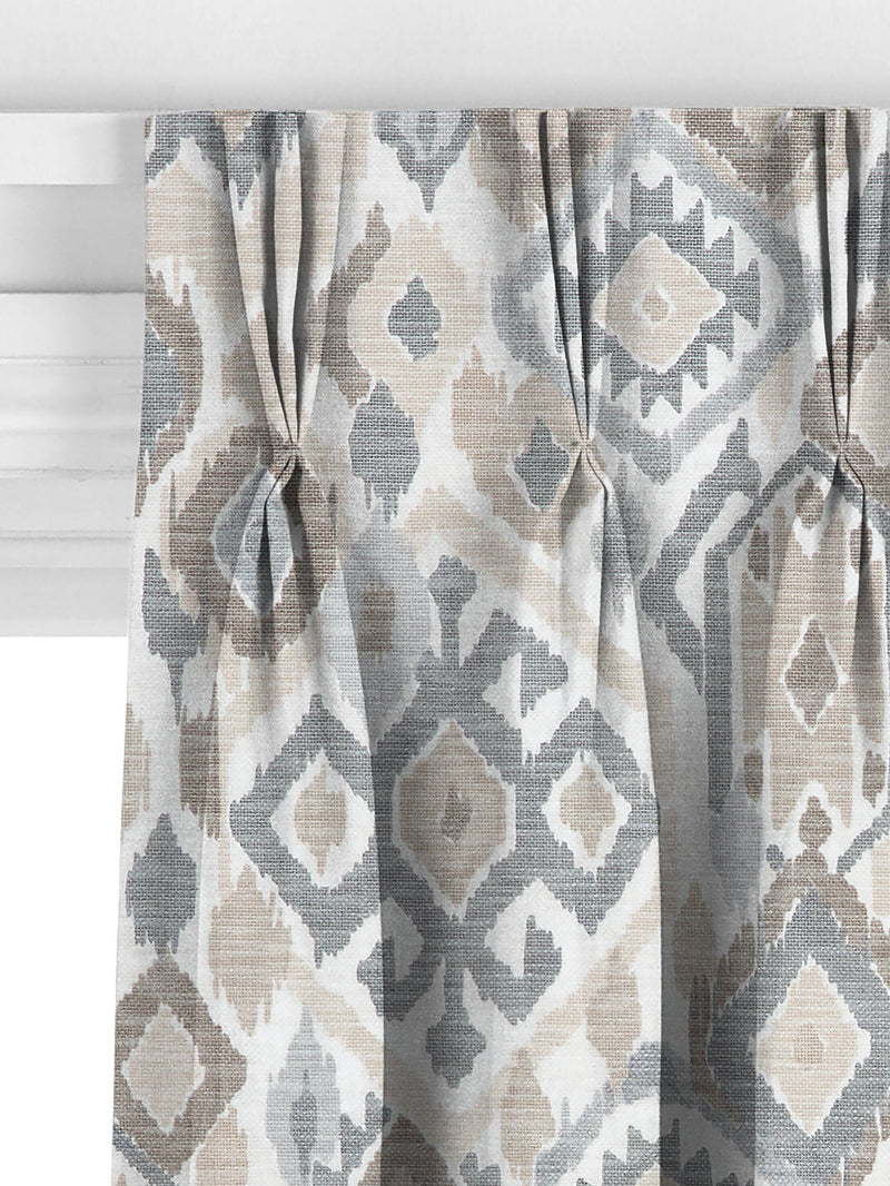 John Lewis Maya Ikat curtains putty, UK version