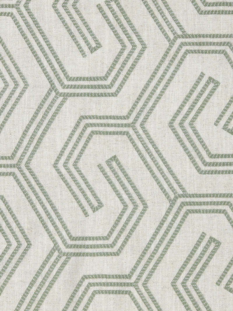 John Lewis Izel embroidered curtains green made to measure (British brand)
