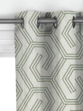 John Lewis Izel embroidered curtains green made to measure (British brand)