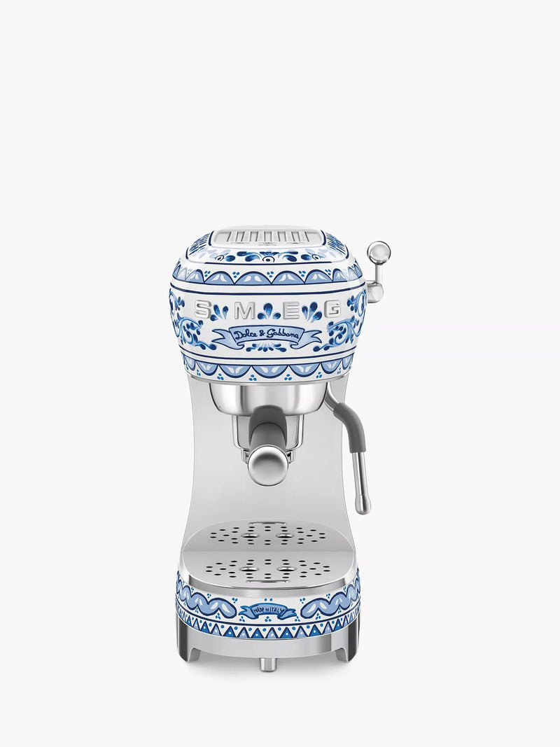 Smeg Dolce & Gabbana Blue/White espresso machine (British brand)